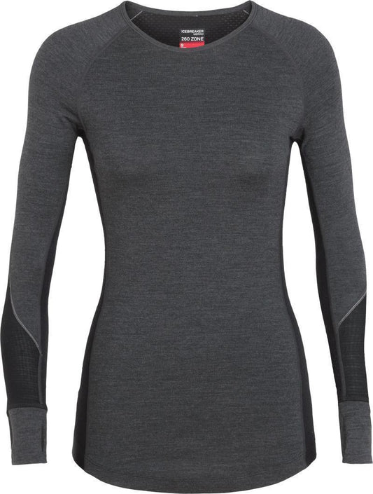 260 Zone LS Crewe - Womens - Jet Heather / Black / Snow 1
