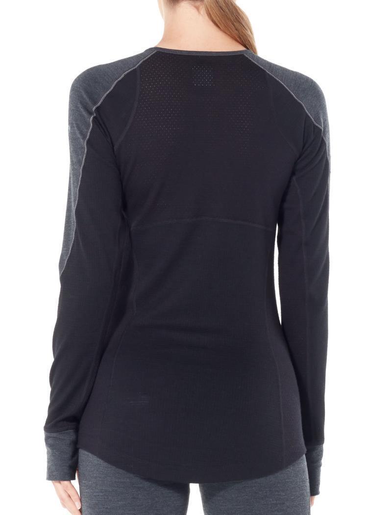 260 Zone LS Crewe - Womens - Jet Heather / Black / Snow 3