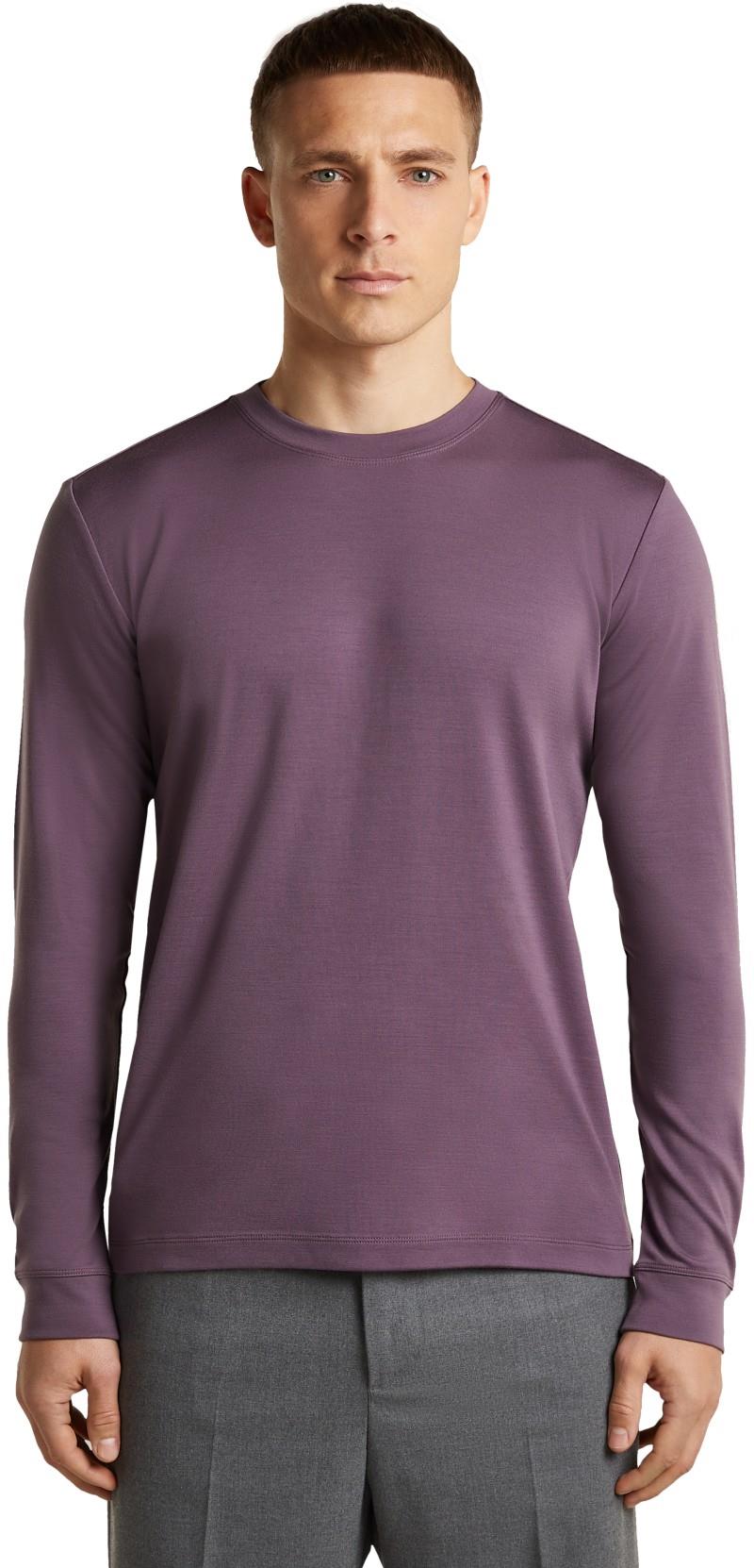 300 15.5 MerinoFine LS Tee - Mens - grey plum 1