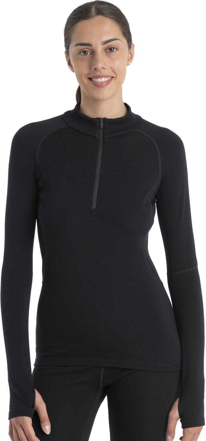 300 MerinoFine Polar LS Half Zip - Womens - black 1