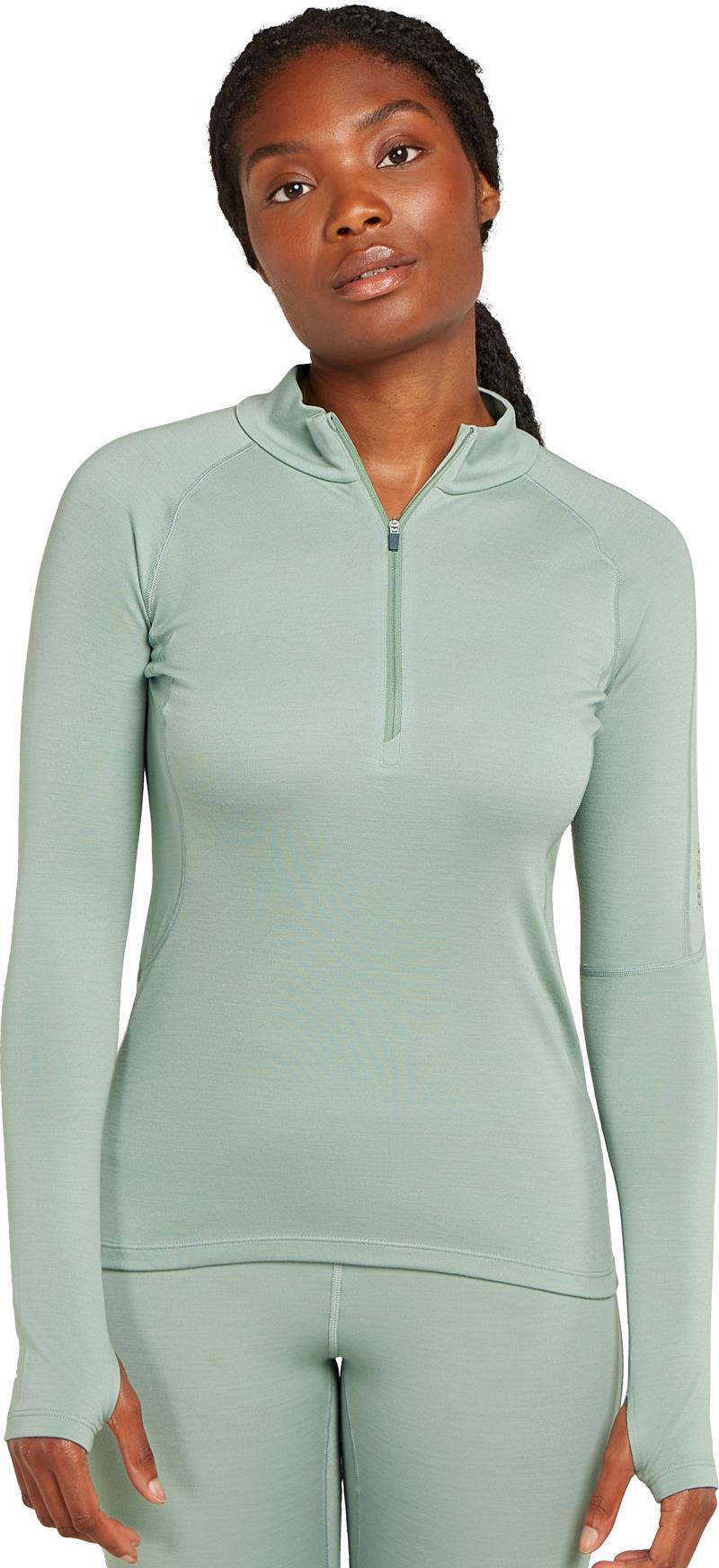 300 MerinoFine Polar LS Half Zip - Womens - moss 1