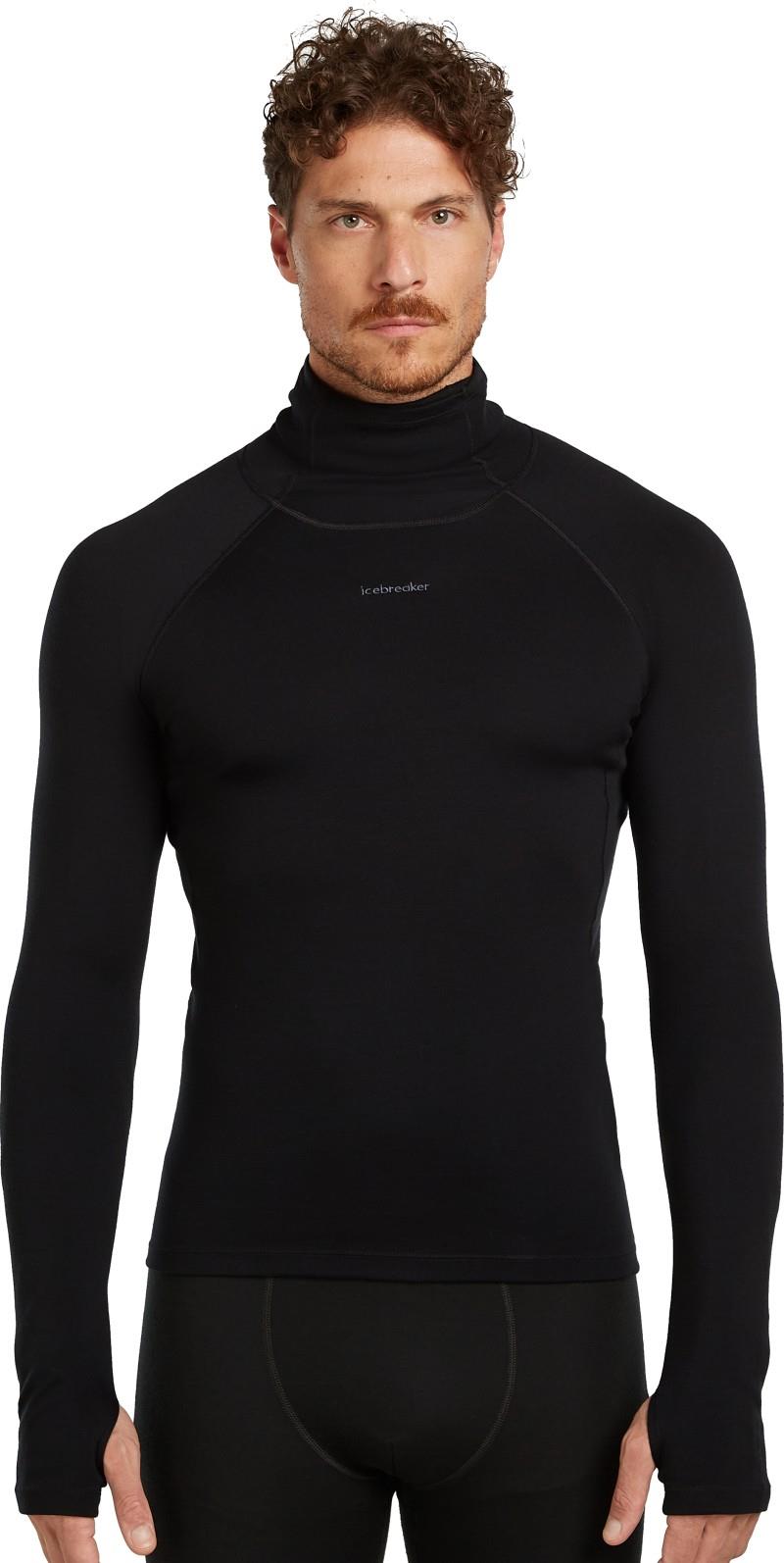 300 MerinoFine Polar LS Roll Neck - Mens - black 1
