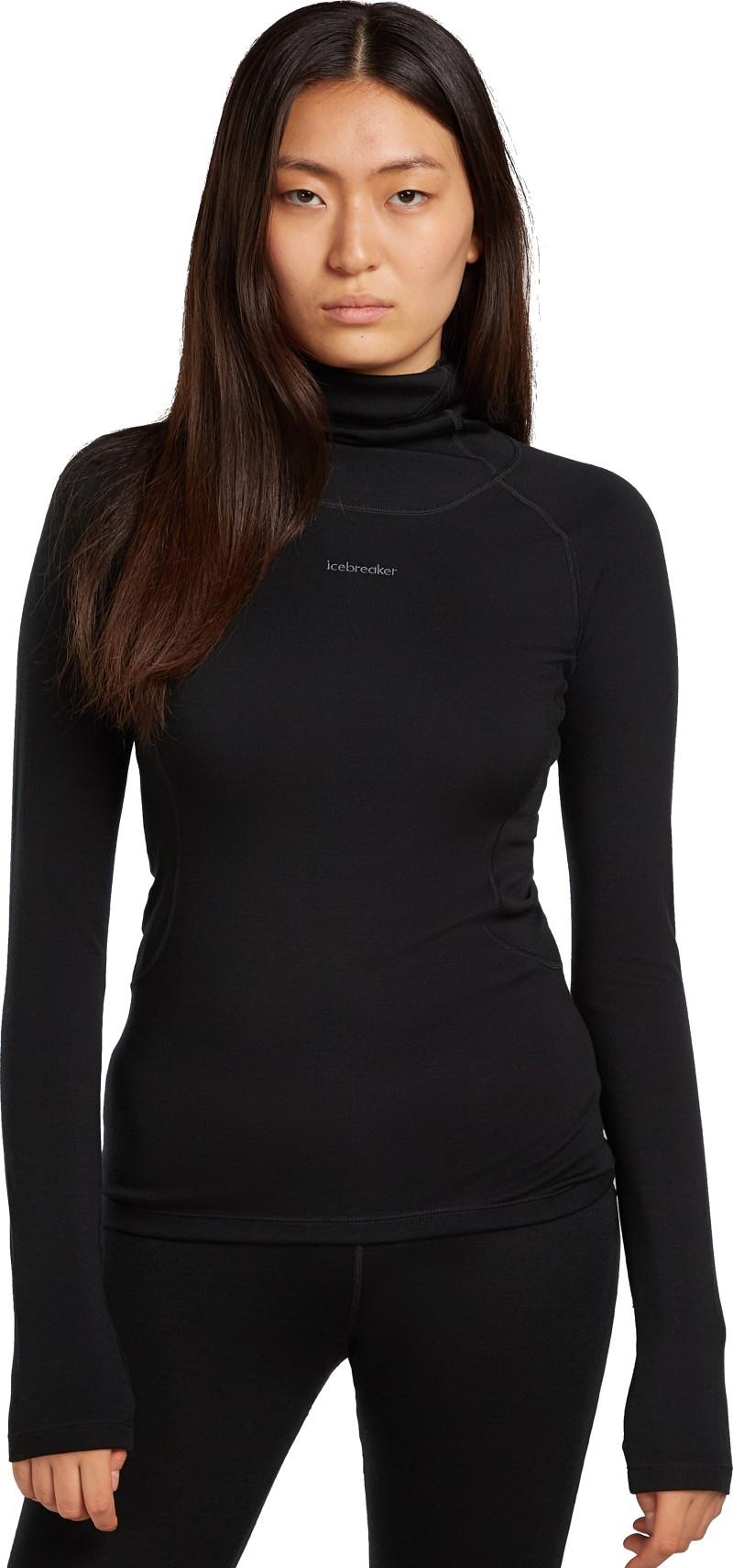 300 MerinoFine Polar LS Roll Neck - Womens - black 1
