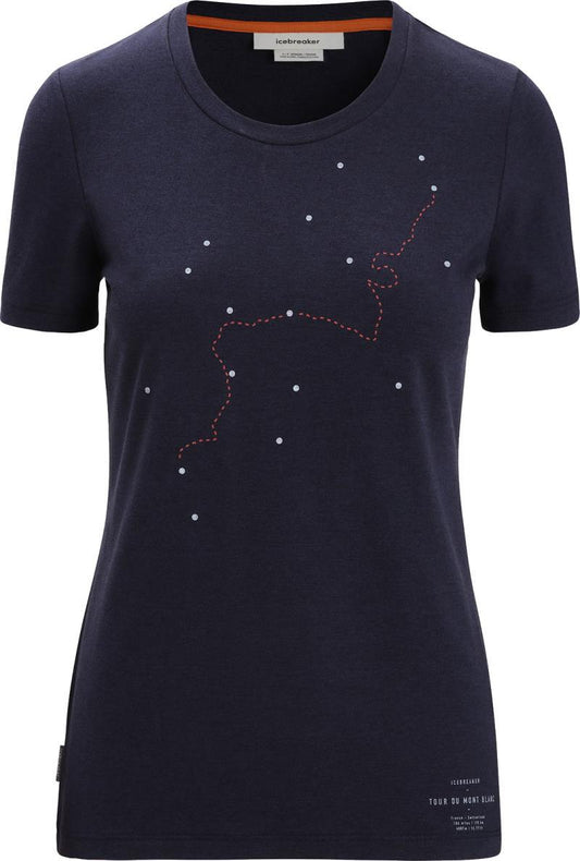 Central Classic SS Tee - Tour du Mont Blanc - Womens - midnight navy #401 1