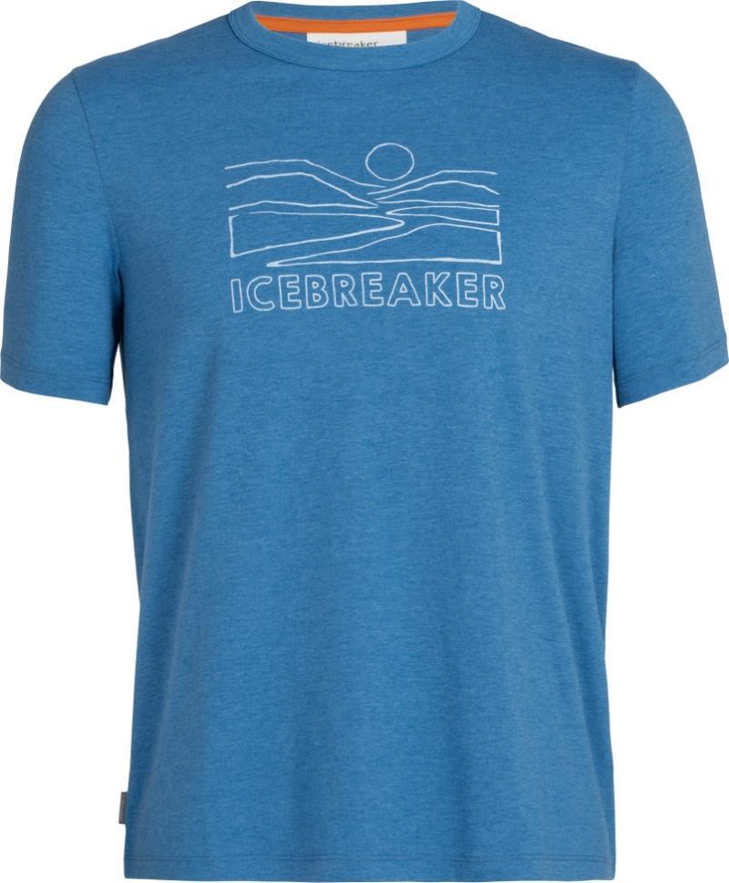 Central SS Tee - Icebreaker Sunset - Mens - azul 1