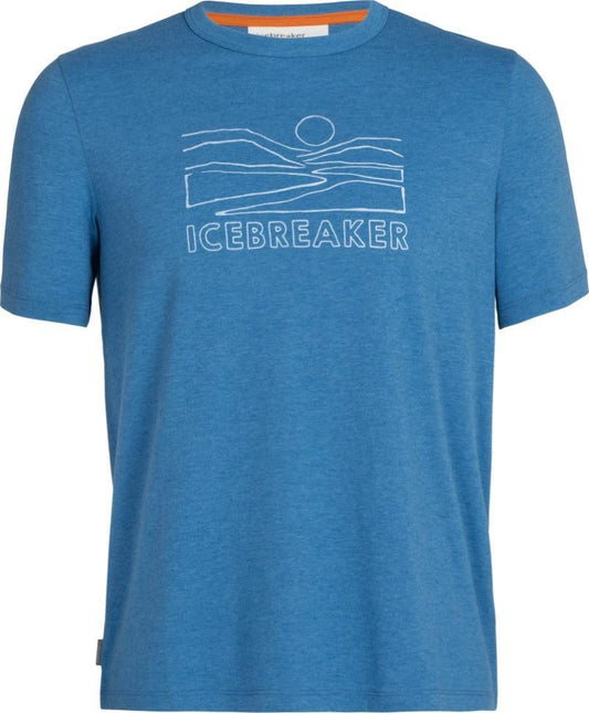 Central SS Tee - Icebreaker Sunset - Mens - azul 1