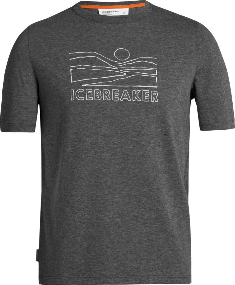 Central SS Tee - Icebreaker Sunset - Mens - gritstone heather 1