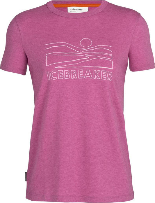 Central SS Tee - Icebreaker Sunset - Womens - cosmic 1