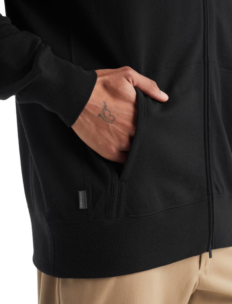 Dalston Terry LS Zip Hoodie - Mens - black 1