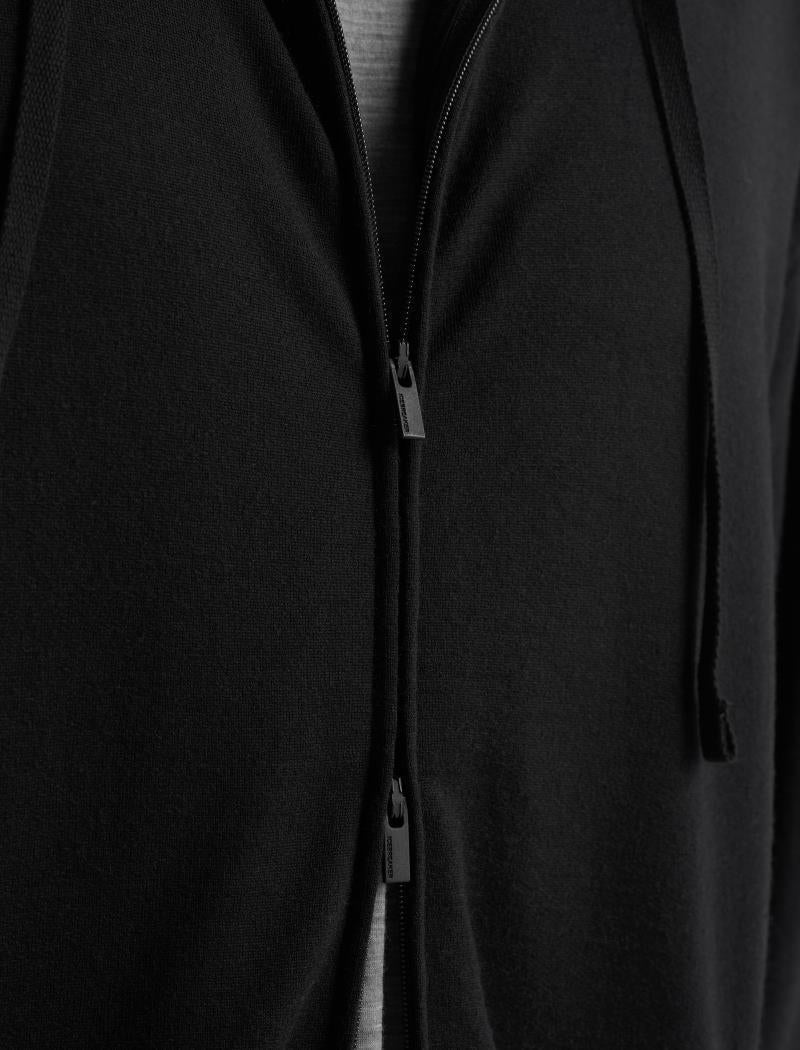 Dalston Terry LS Zip Hoodie - Mens - black 1