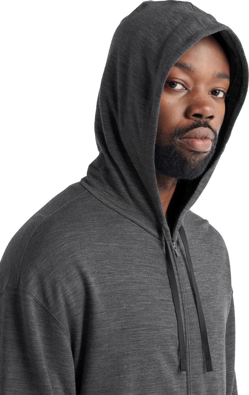 Dalston Terry LS Zip Hoodie - Mens - gritstone heather 1