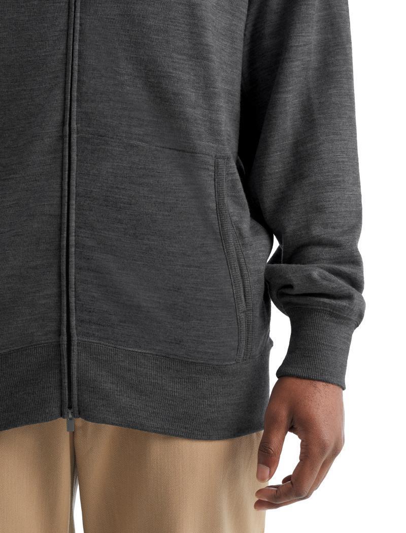 Dalston Terry LS Zip Hoodie - Mens - gritstone heather 1