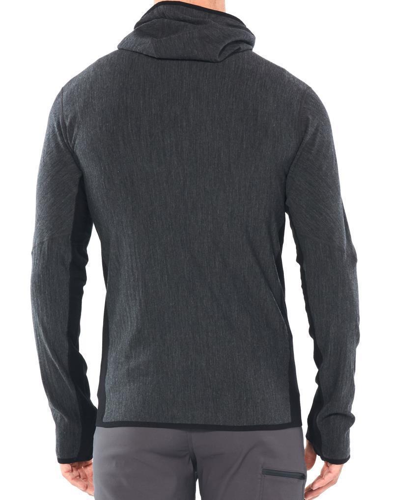 Descender LS Zip Hoodie - Mens - Jet Heather / Black 3