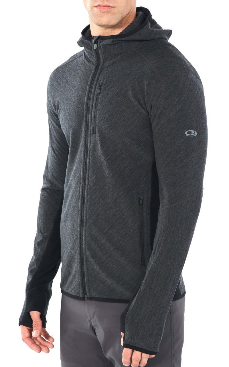 Descender LS Zip Hoodie - Mens - Jet Heather / Black 4