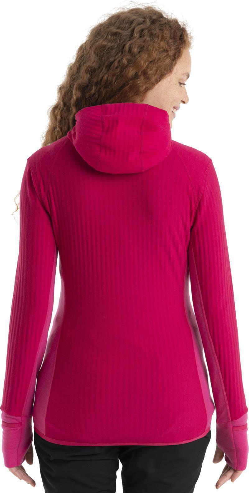 Descender LS Zip Hoodie - Womens - Electron Pink / Tempo 4