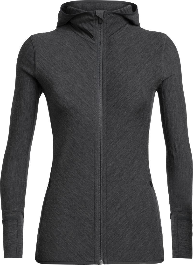 Descender LS Zip Hoodie - Womens - Jet Heather 1