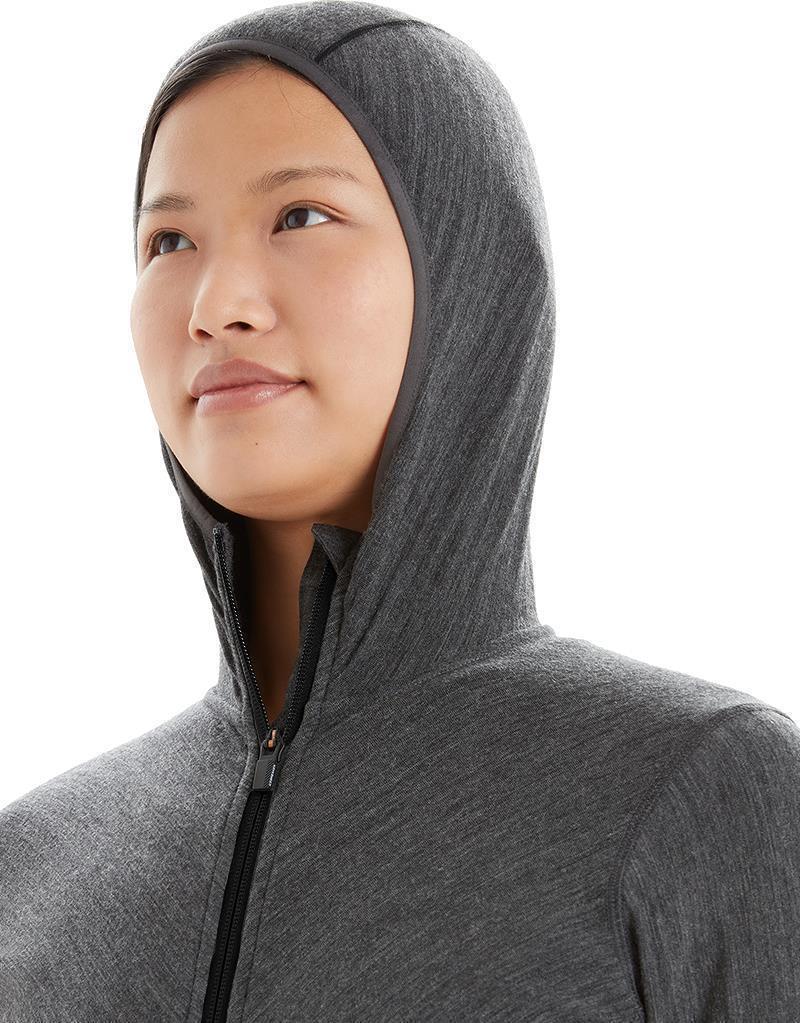 Descender LS Zip Hoodie - Womens - Jet Heather / Black 3