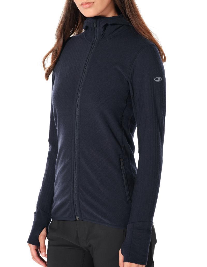 Descender LS Zip Hoodie - Womens - Midnight Navy 4