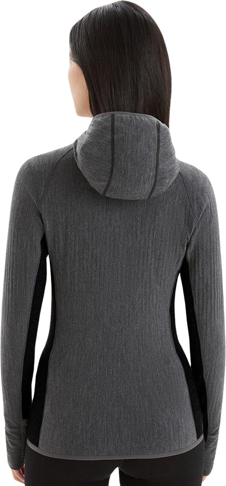 Descender LS Zip Hoodie - Womens - jet heather / black 1