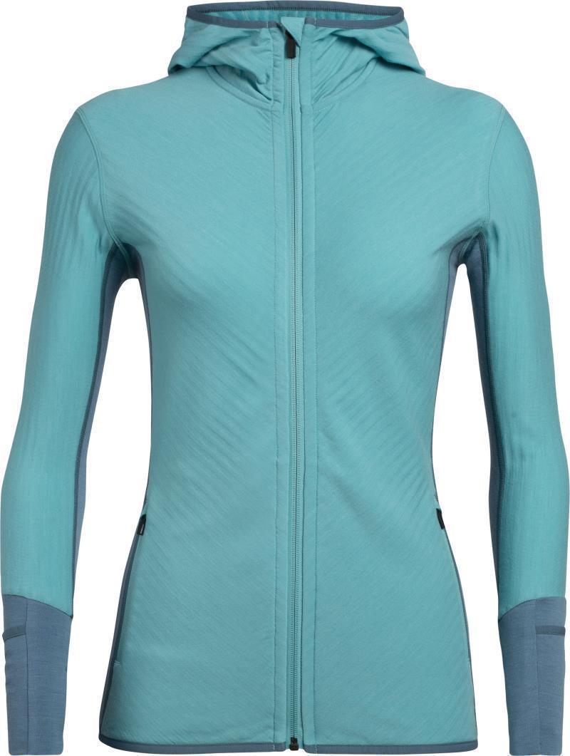Descender LS Zip Hoodie - Womens - lagoon / blue spruce 1