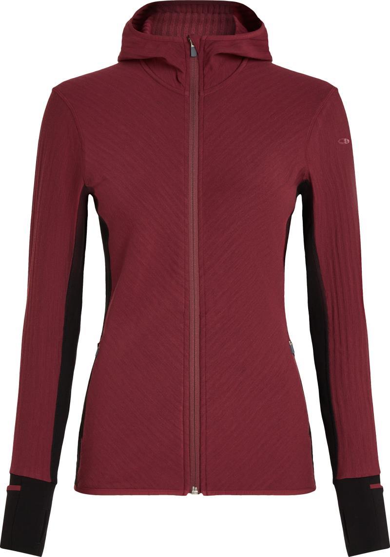 Descender LS Zip Hoodie - Womens - port / black / cb 1