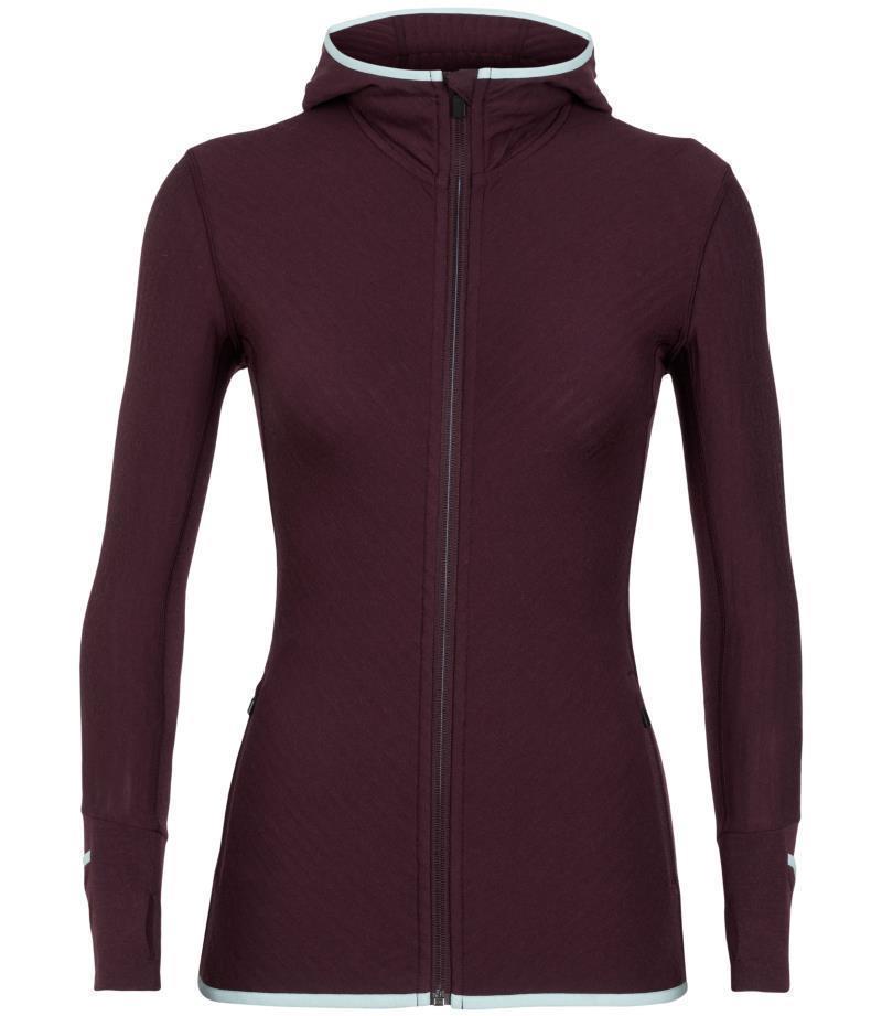 Descender LS Zip Hoodie - Womens - velvet / dew 1