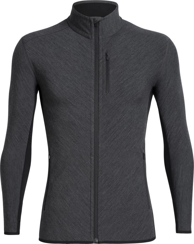 Descender LS Zip - Mens - Jet Heather / Black 1