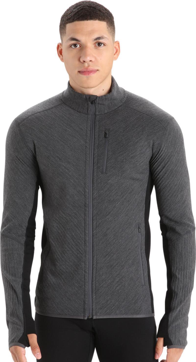 Descender LS Zip - Mens - jet heather / black 1