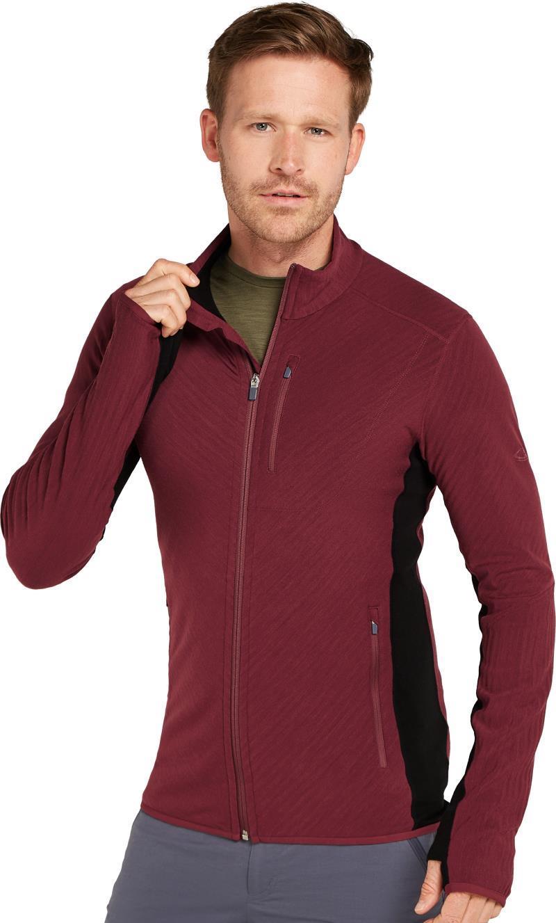 Descender LS Zip - Mens - port / black / cb 1