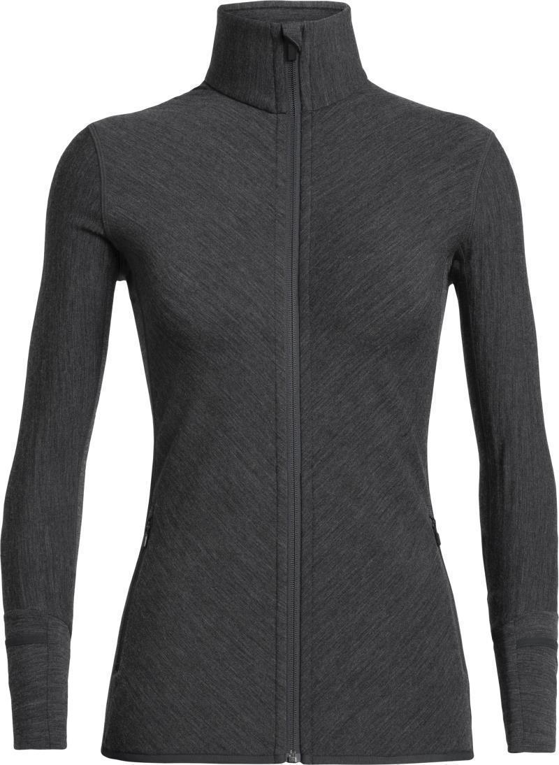 Descender LS Zip - Womens - Jet Heather 1