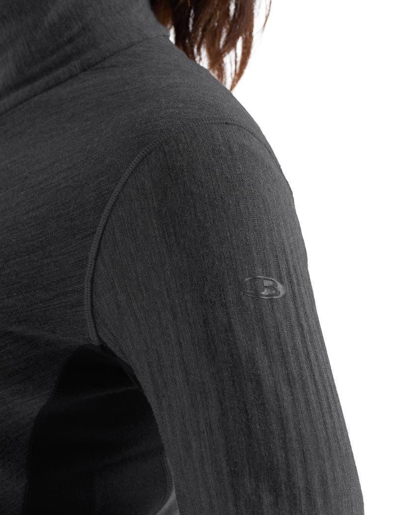 Descender LS Zip - Womens - Jet Heather / Black 6