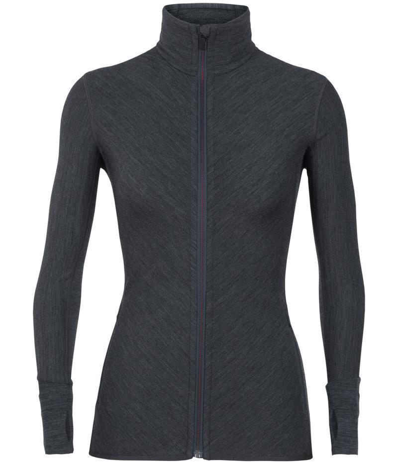 Descender LS Zip - Womens - Jet Heather / Prism 1