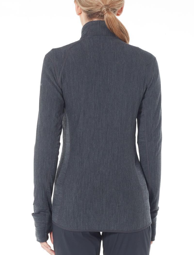 Descender LS Zip - Womens - Jet Heather / Prism 3
