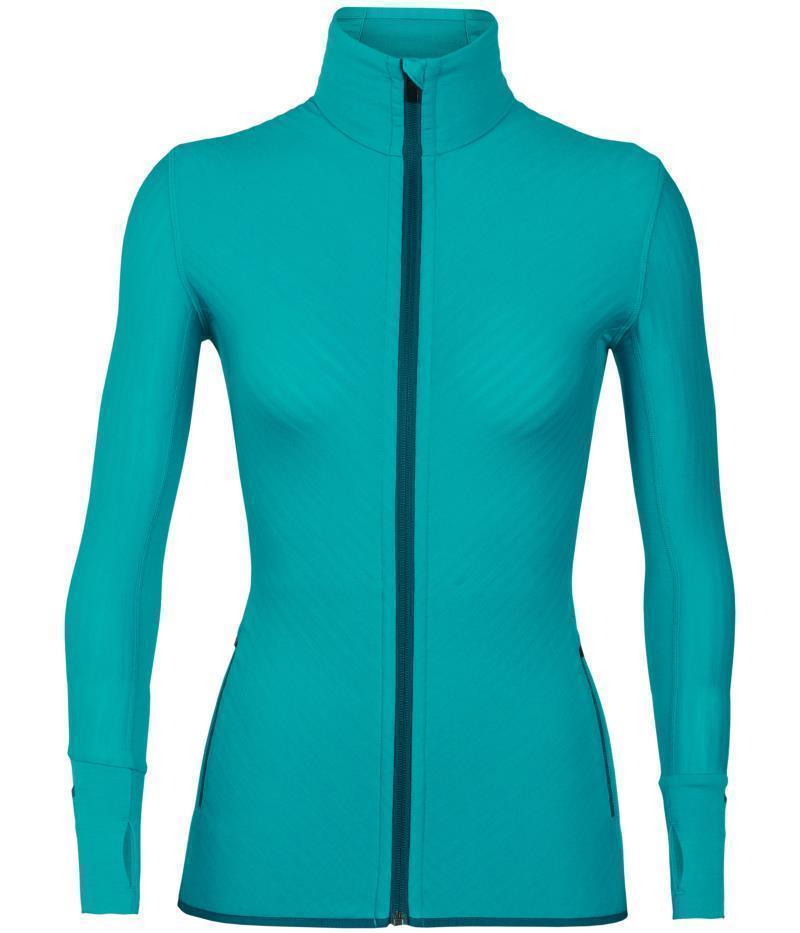 Descender LS Zip - Womens - arctic teal / kingfisher 1