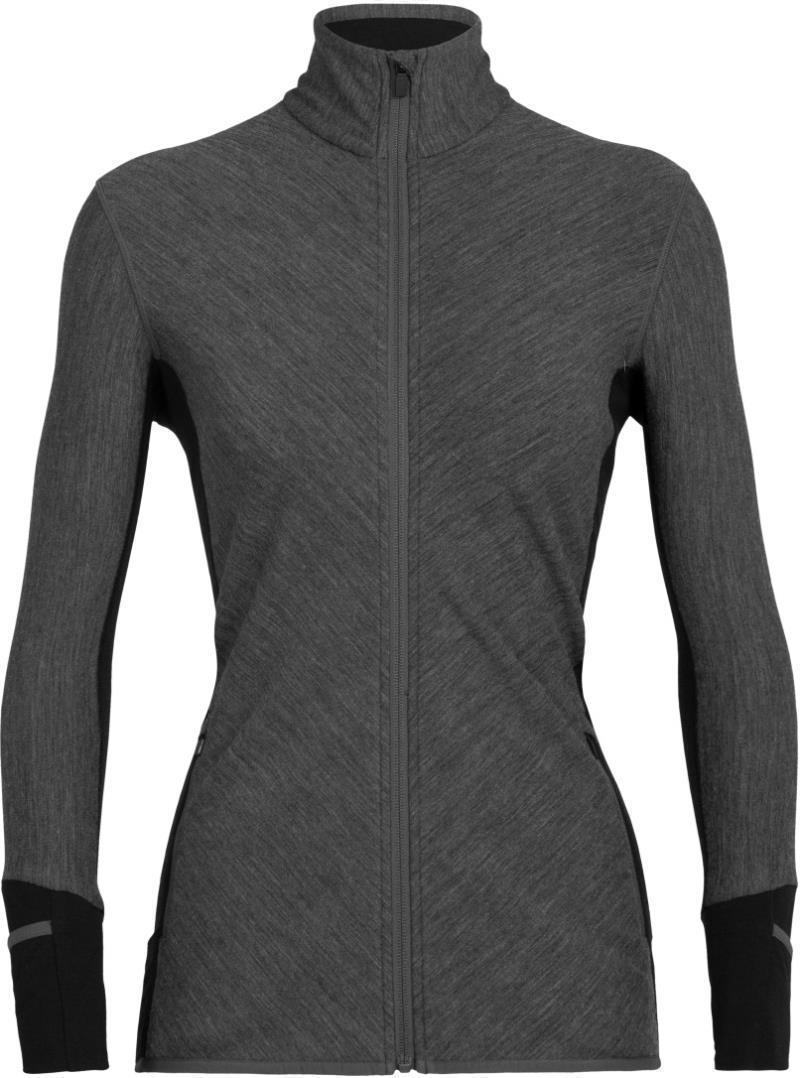Descender LS Zip - Womens - jet heather / black 1