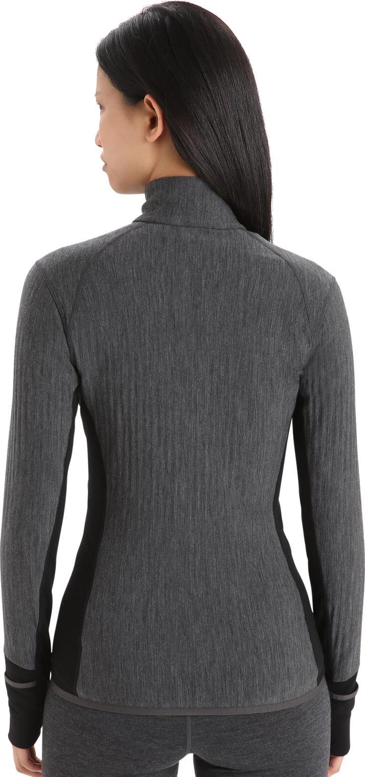 Descender LS Zip - Womens - jet heather / black 1