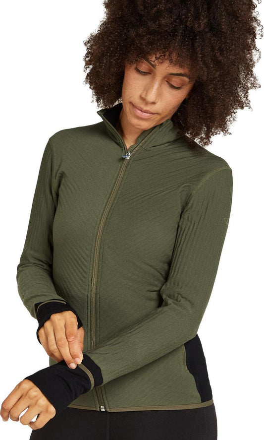 Descender LS Zip - Womens - loden / black / cb 1