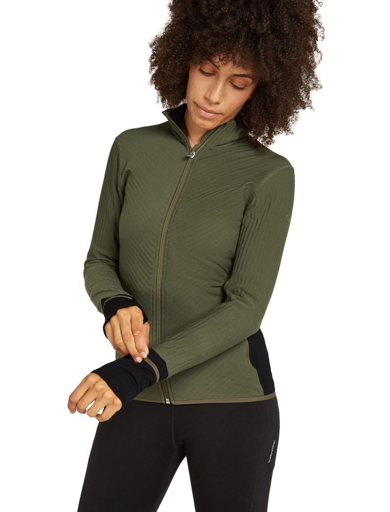 Descender LS Zip - Womens - loden / black / cb 1