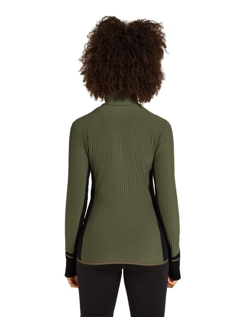 Descender LS Zip - Womens - loden / black / cb 1