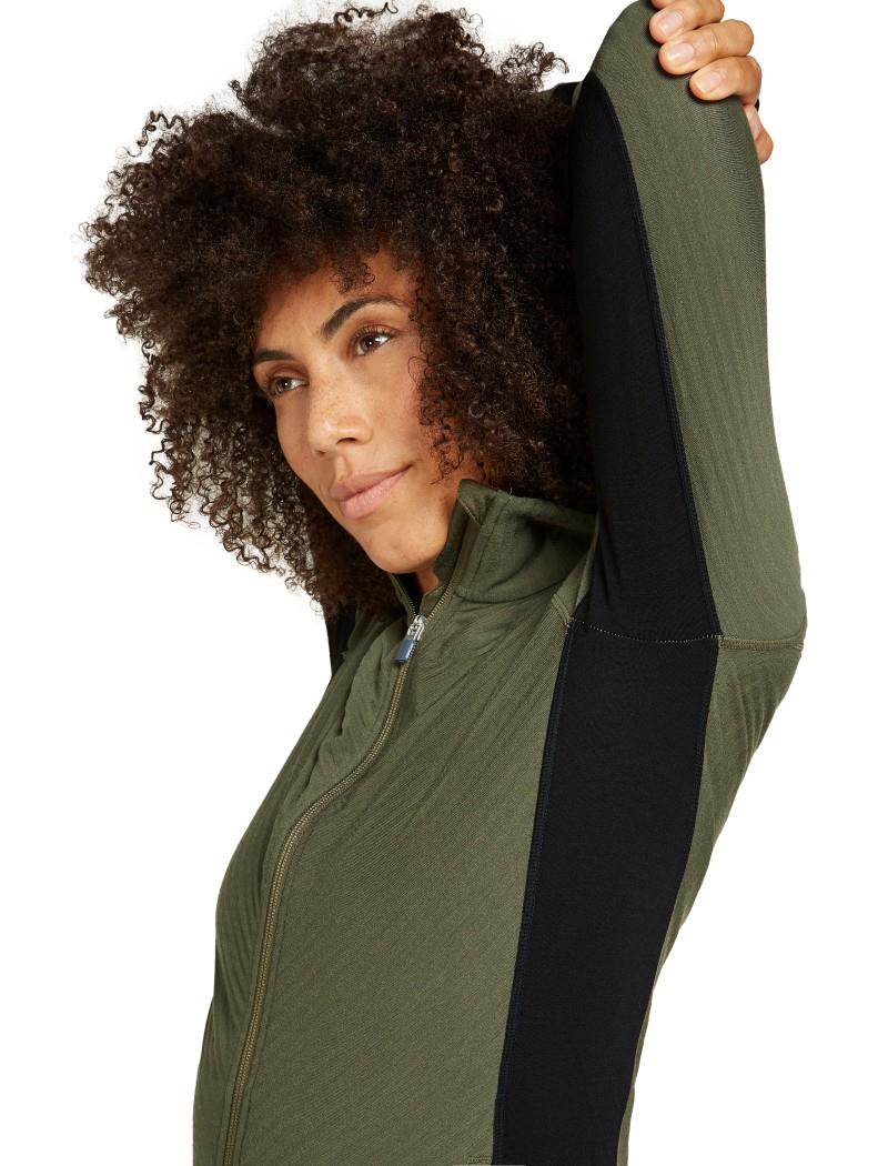 Descender LS Zip - Womens - loden / black / cb 1