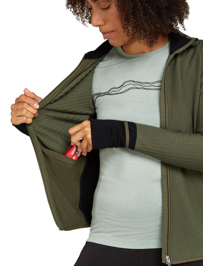 Descender LS Zip - Womens - loden / black / cb 1
