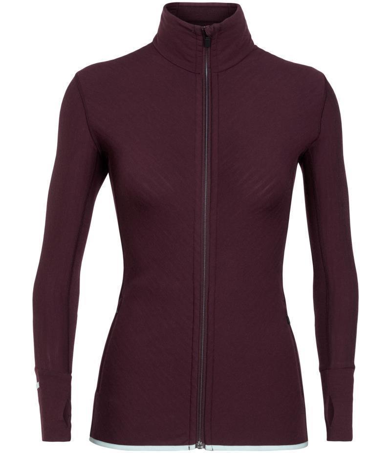 Descender LS Zip - Womens - velvet / dew 1