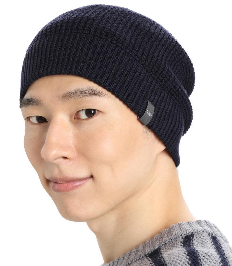 Feadan Slouch Beanie - midnight navy 1