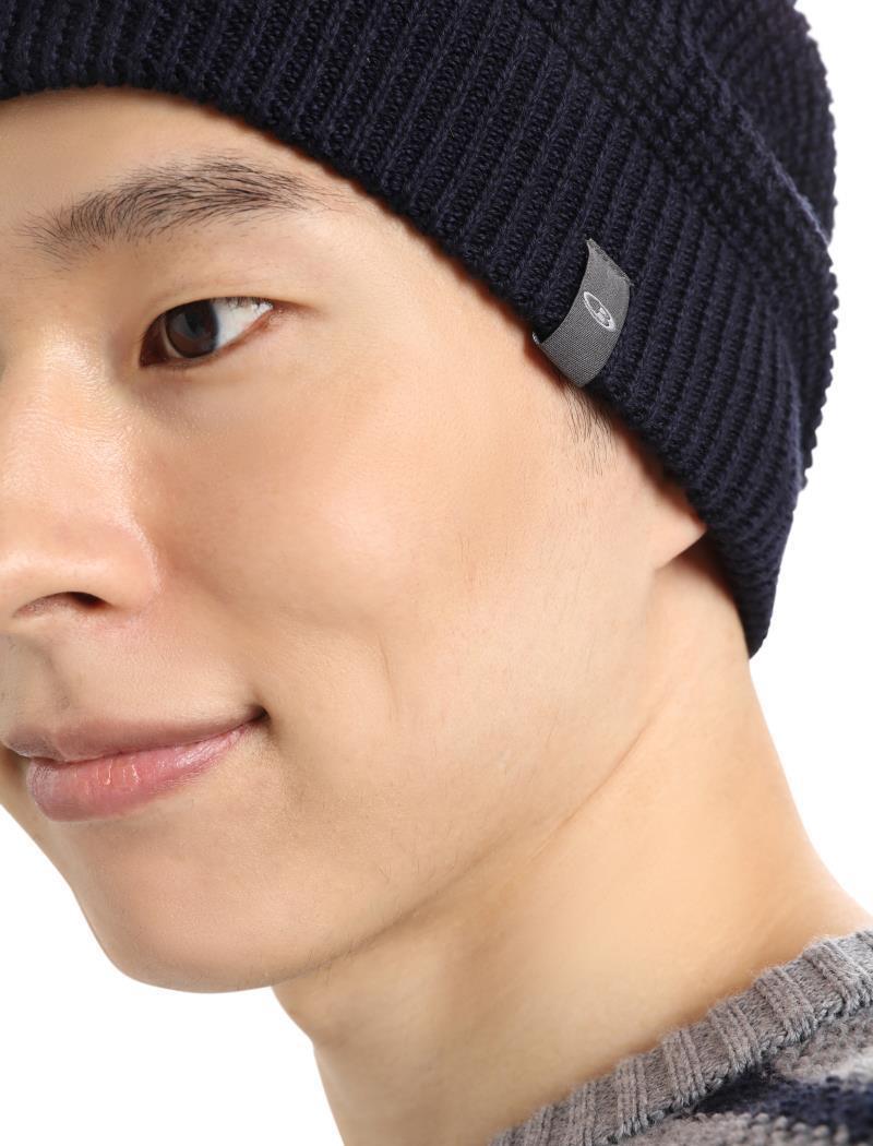 Feadan Slouch Beanie - midnight navy 1