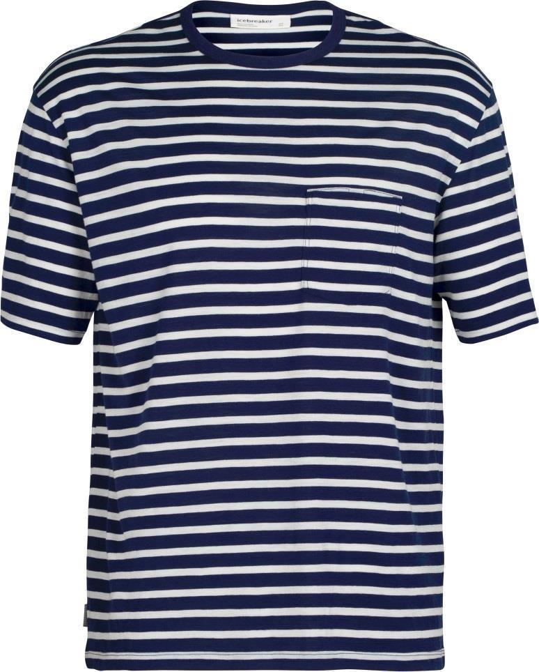 Granary SS Pocket Tee - Stripe - Mens - midnight navy / snow - stripe 1