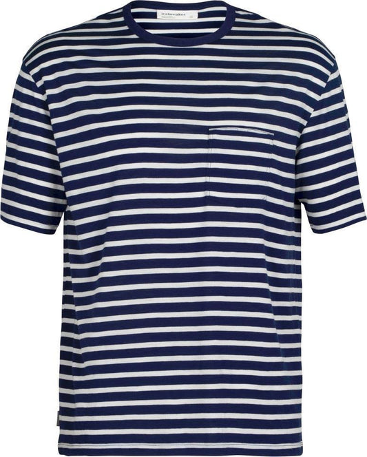 Granary SS Pocket Tee - Stripe - Mens - midnight navy / snow - stripe 1