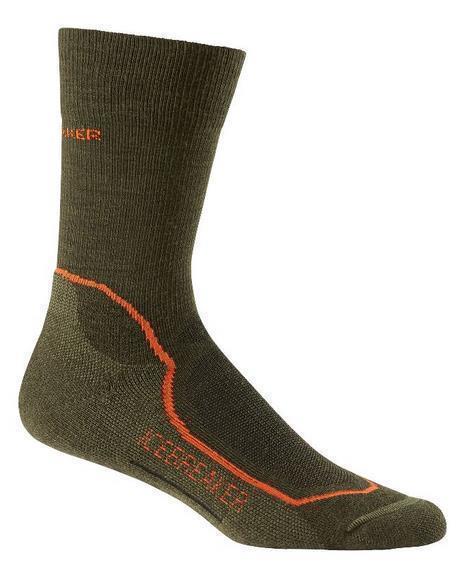 Hike+ Crew Merino Socks - Light - Mens - Ivy Heather / Heat / Cargo 1