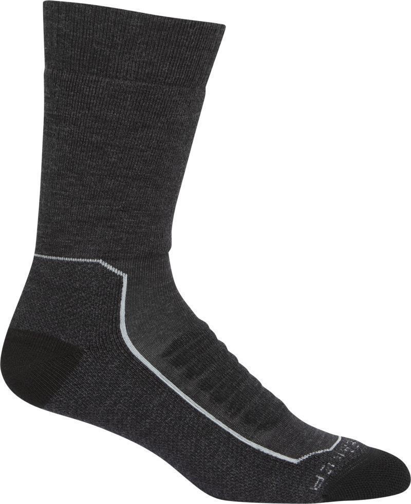Hike+ Crew Socks - Heavy - Mens - Jet Heather / Blizzard Heather 1