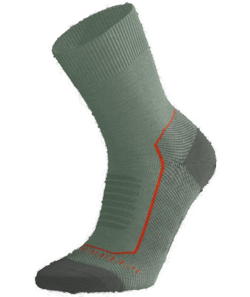 Hike+ Crew Socks - Heavy - Mens - Moss / Blaze / Galaxy 1
