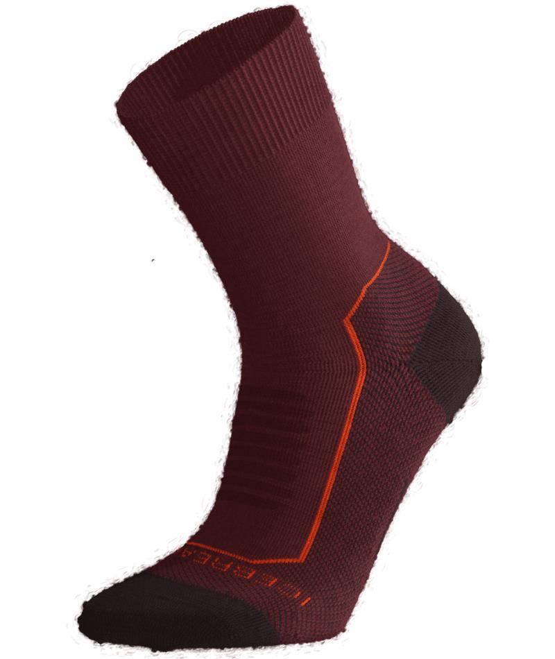 Hike+ Crew Socks - Heavy - Mens - Port / Blaze / Bittersweet 1